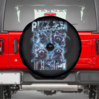 Autism Awareness Spare Tire Cover Rizz Em With The Tism Funny Meme Autistic Raccoon