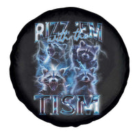 Autism Awareness Spare Tire Cover Rizz Em With The Tism Funny Meme Autistic Raccoon