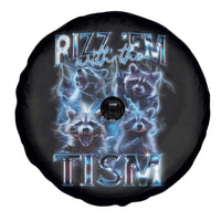 Autism Awareness Spare Tire Cover Rizz Em With The Tism Funny Meme Autistic Raccoon