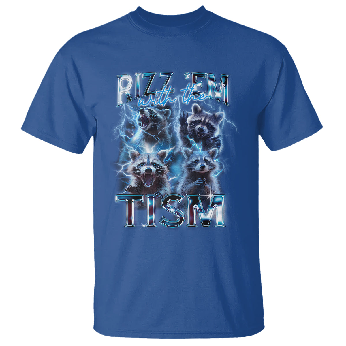 Autism Awareness T Shirt Rizz Em With The Tism Funny Meme Autistic Raccoon - Wonder Print Shop