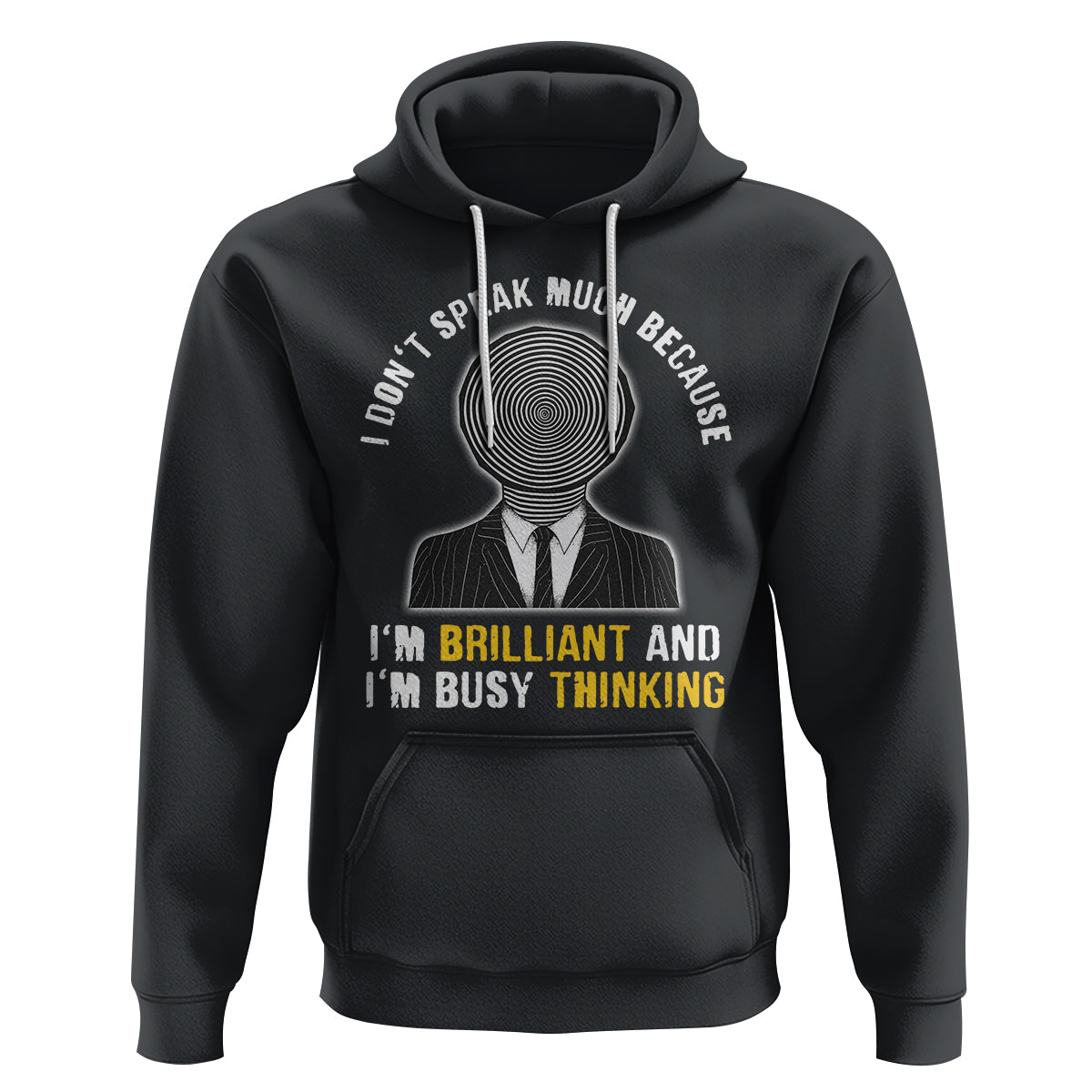 Autism Awareness Hoodie I Don't Speak Much Because I'm Brilliant  And I'm Busy Thinking Autistic Aesthetic Maze Man - Wonder Print Shop