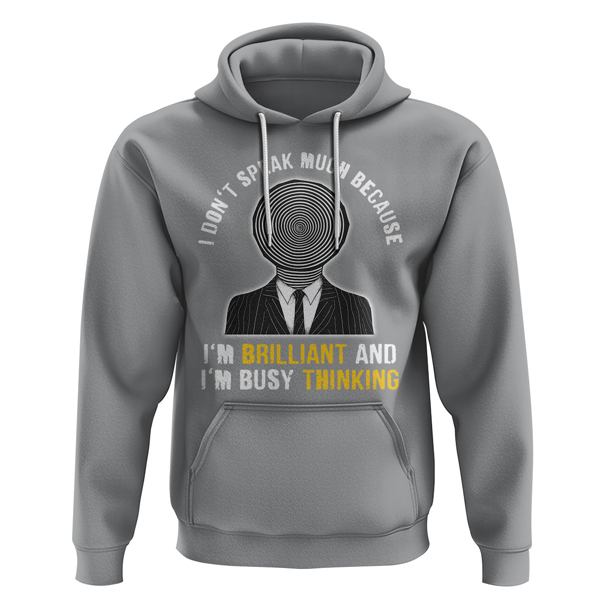 Autism Awareness Hoodie I Don't Speak Much Because I'm Brilliant  And I'm Busy Thinking Autistic Aesthetic Maze Man - Wonder Print Shop