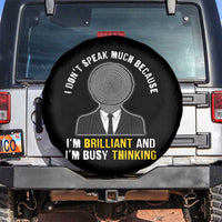 Autism Awareness Spare Tire Cover I Don't Speak Much Because I'm Brilliant  And I'm Busy Thinking Autistic Aesthetic Maze Man