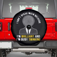 Autism Awareness Spare Tire Cover I Don't Speak Much Because I'm Brilliant  And I'm Busy Thinking Autistic Aesthetic Maze Man