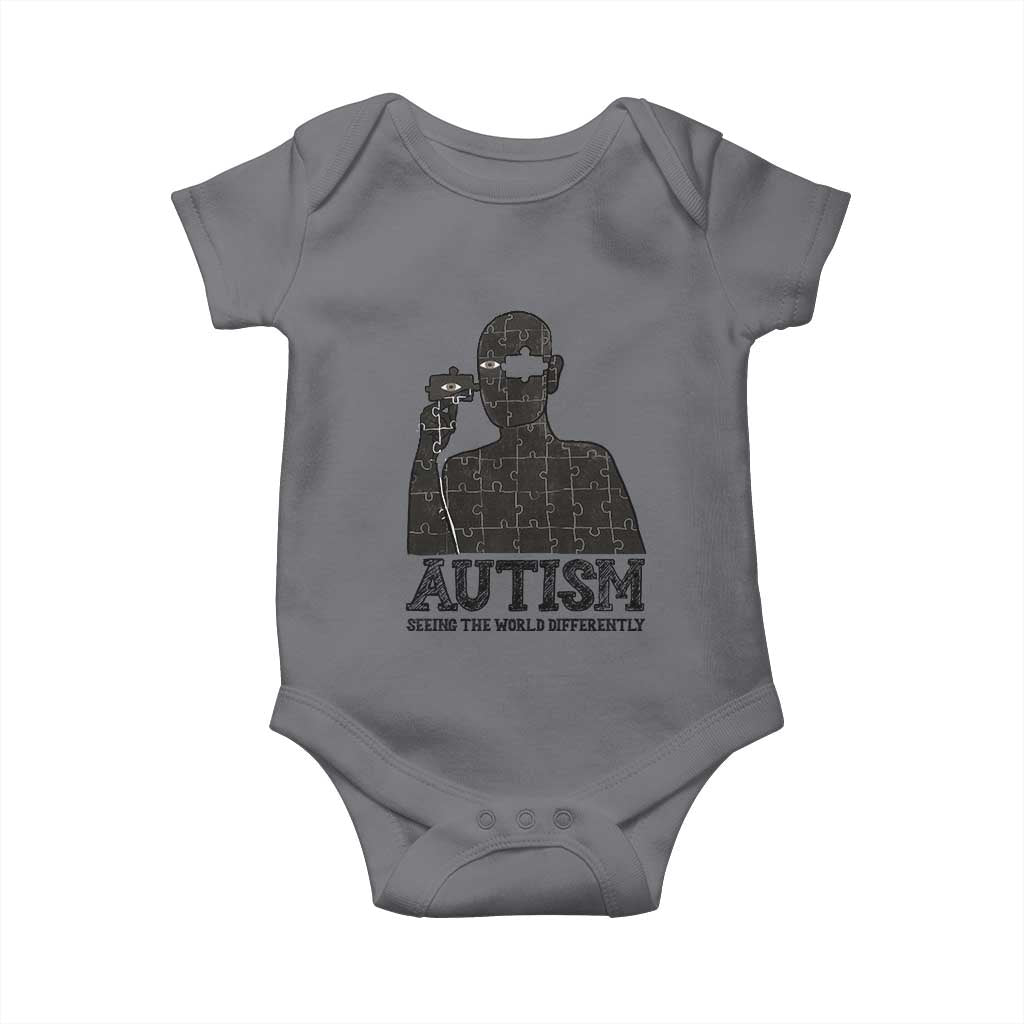Autism Awareness Baby Onesie Autistic Seeing The World From A Different Angle Aesthetic