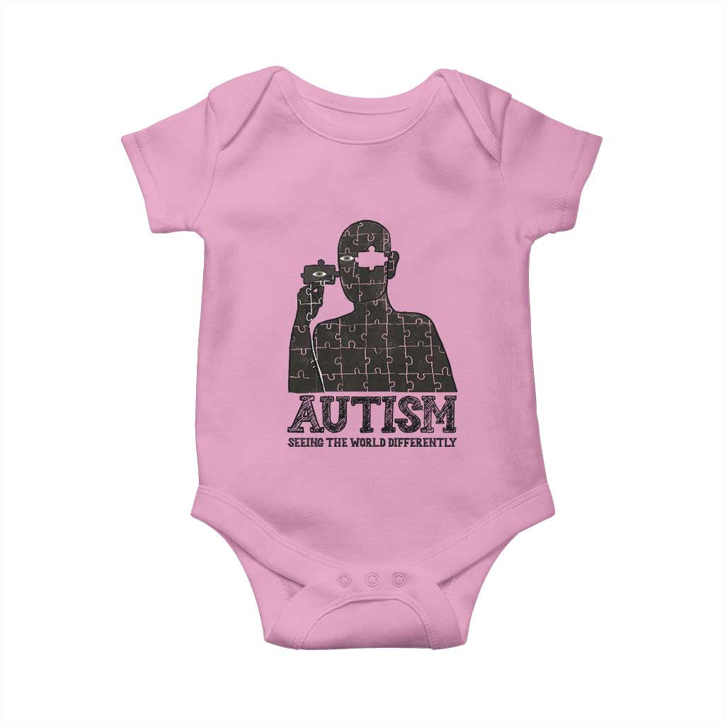Autism Awareness Baby Onesie Autistic Seeing The World From A Different Angle Aesthetic