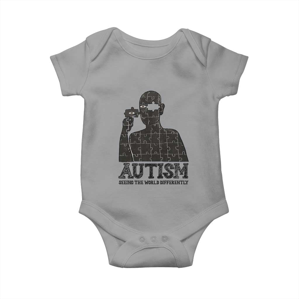 Autism Awareness Baby Onesie Autistic Seeing The World From A Different Angle Aesthetic