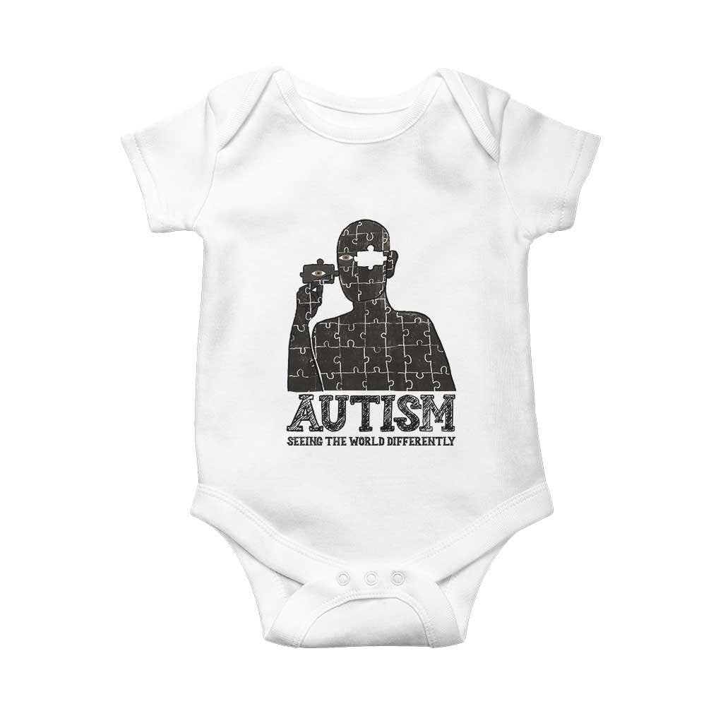 Autism Awareness Baby Onesie Autistic Seeing The World From A Different Angle Aesthetic