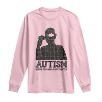 Autism Awareness Long Sleeve Shirt Autistic Seeing The World From A Different Angle Aesthetic