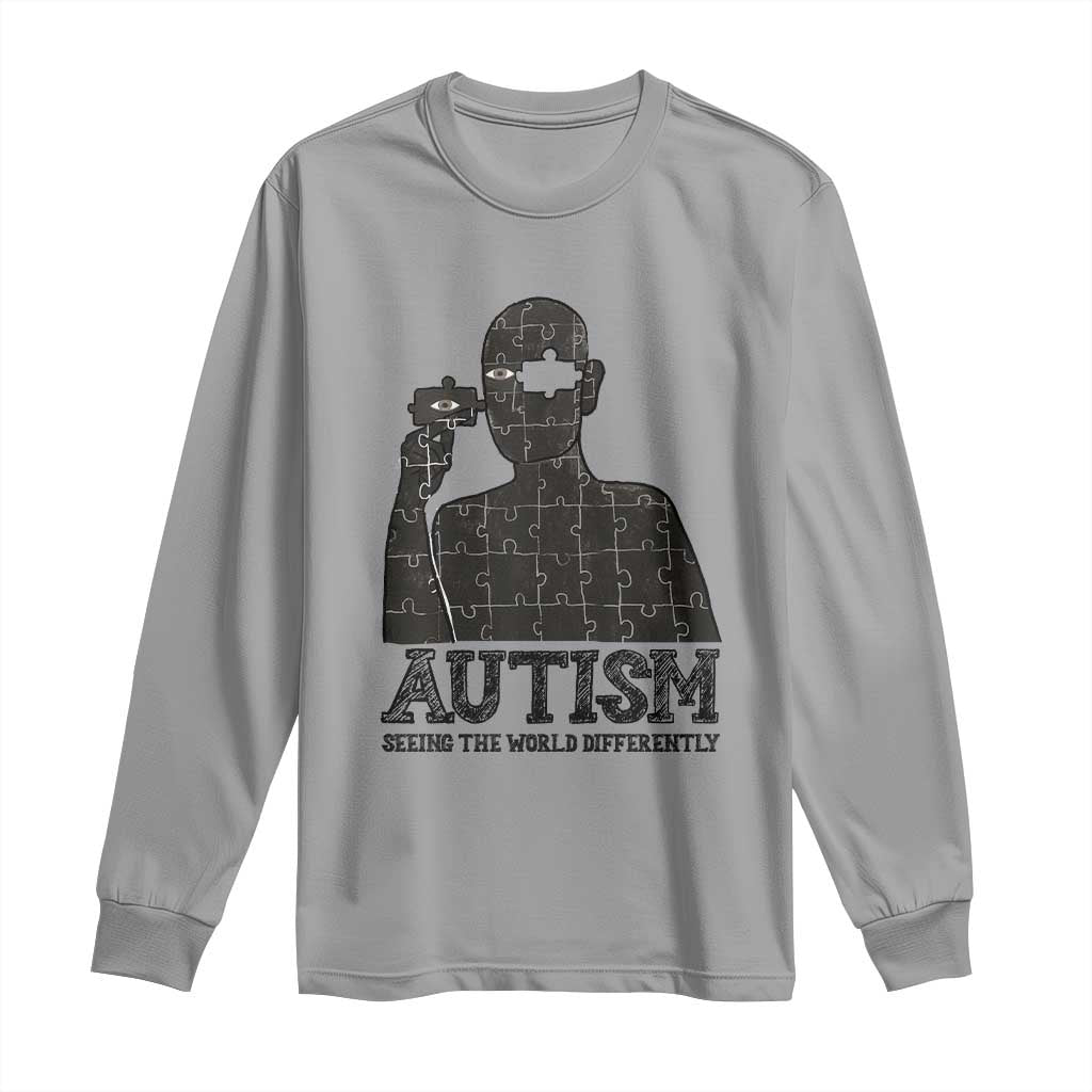 Autism Awareness Long Sleeve Shirt Autistic Seeing The World From A Different Angle Aesthetic