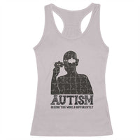 Autism Awareness Racerback Tank Top Autistic Seeing The World From A Different Angle Aesthetic