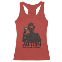 Autism Awareness Racerback Tank Top Autistic Seeing The World From A Different Angle Aesthetic