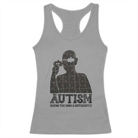 Autism Awareness Racerback Tank Top Autistic Seeing The World From A Different Angle Aesthetic