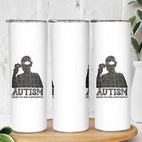 Autism Awareness Skinny Tumbler Autistic Seeing The World From A Different Angle Aesthetic