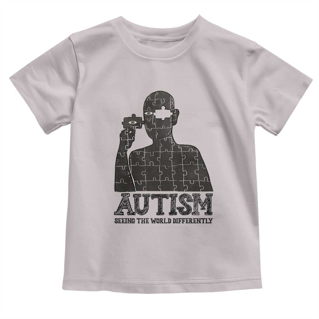 Autism Awareness Toddler T Shirt Autistic Seeing The World From A Different Angle Aesthetic