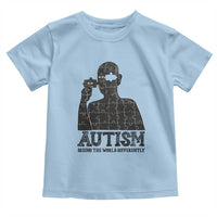 Autism Awareness Toddler T Shirt Autistic Seeing The World From A Different Angle Aesthetic