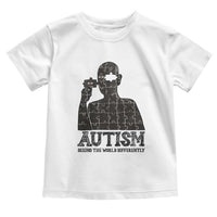 Autism Awareness Toddler T Shirt Autistic Seeing The World From A Different Angle Aesthetic