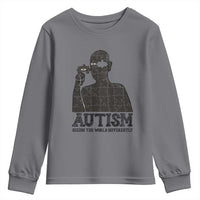 Autism Awareness Youth Sweatshirt Autistic Seeing The World From A Different Angle Aesthetic