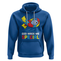 Autism Awareness Hoodie God Made Me Special Cute Fish Puzzle Ribbon - Wonder Print Shop