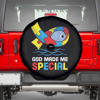 Autism Awareness Spare Tire Cover God Made Me Special Cute Fish Puzzle Ribbon