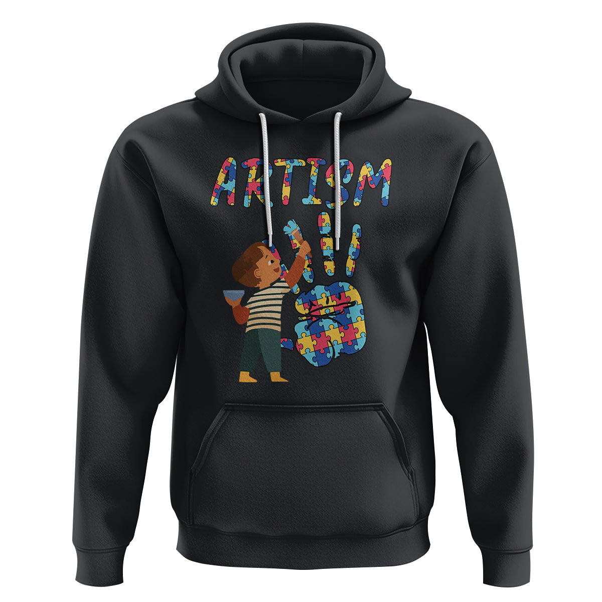 Autism Awareness Hoodie Artism Puzzle Boys Men Artist Autistic - Wonder Print Shop