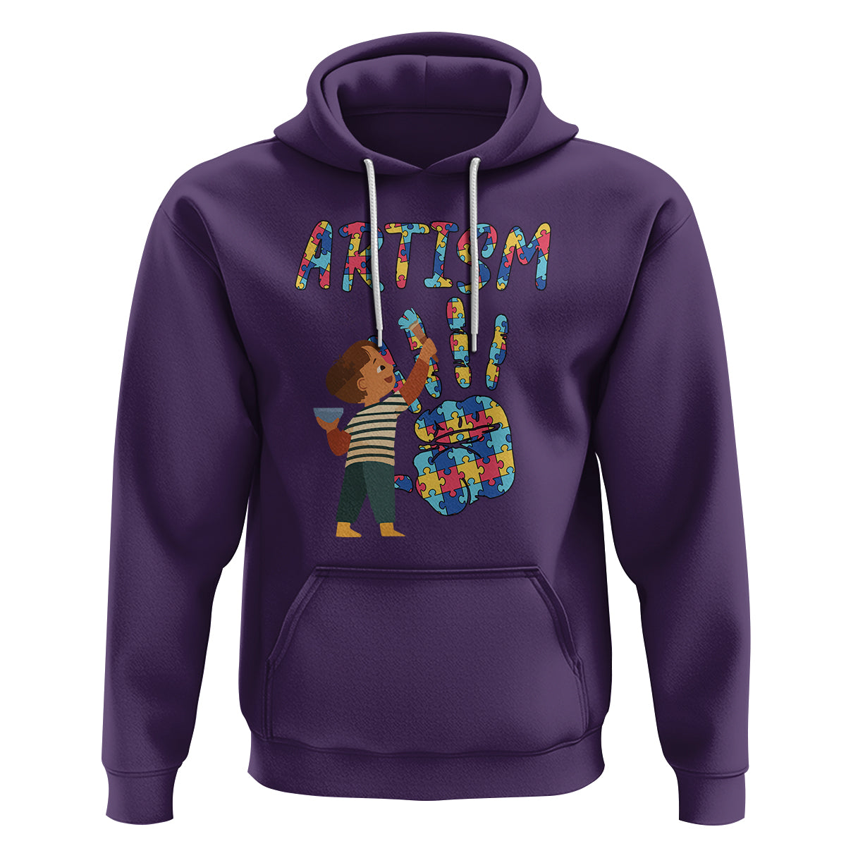 Autism Awareness Hoodie Artism Puzzle Boys Men Artist Autistic - Wonder Print Shop