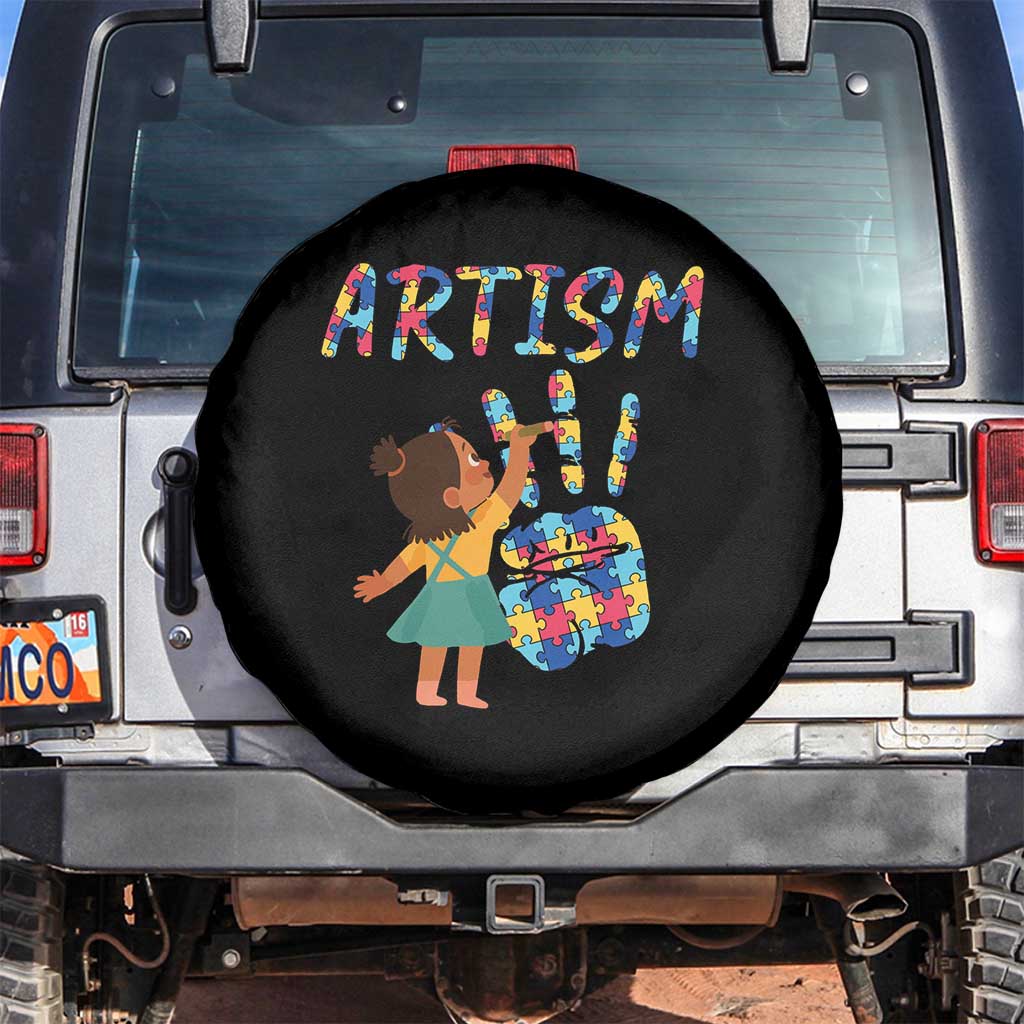 Autism Awareness Spare Tire Cover Artism Puzzle Girls Women Artist Autistic
