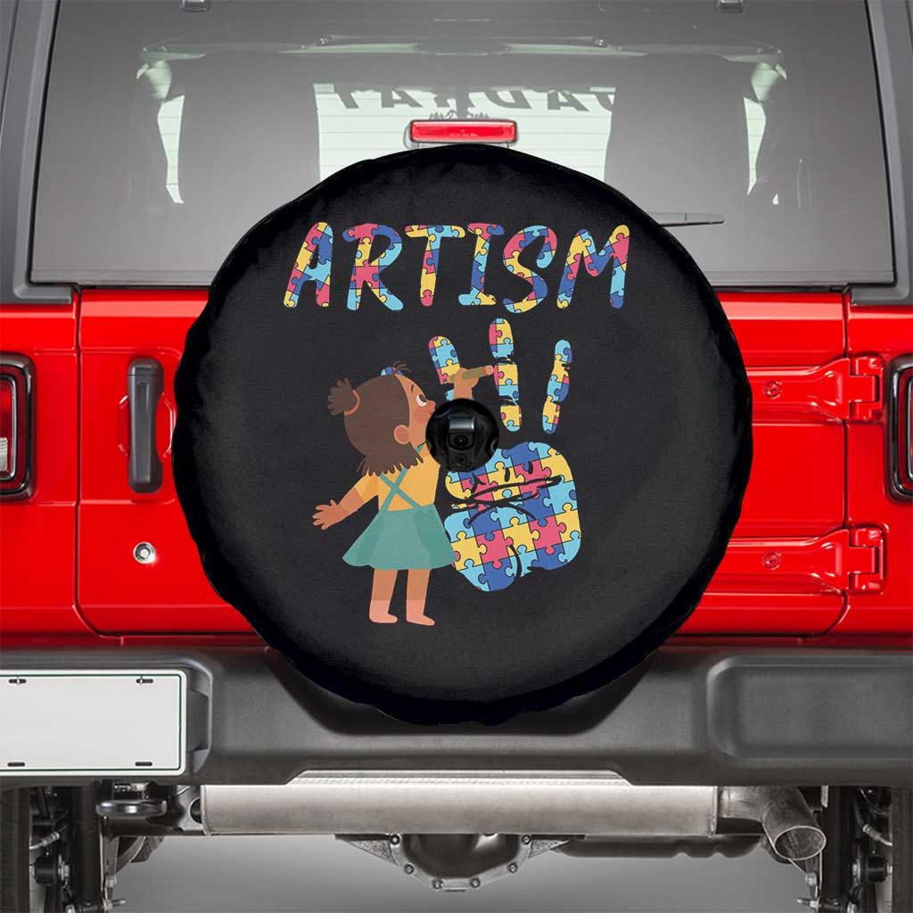 Autism Awareness Spare Tire Cover Artism Puzzle Girls Women Artist Autistic