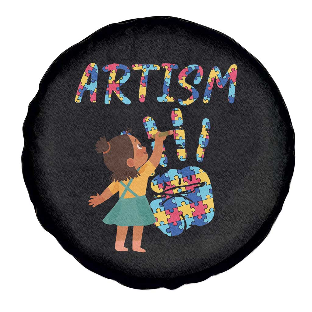 Autism Awareness Spare Tire Cover Artism Puzzle Girls Women Artist Autistic