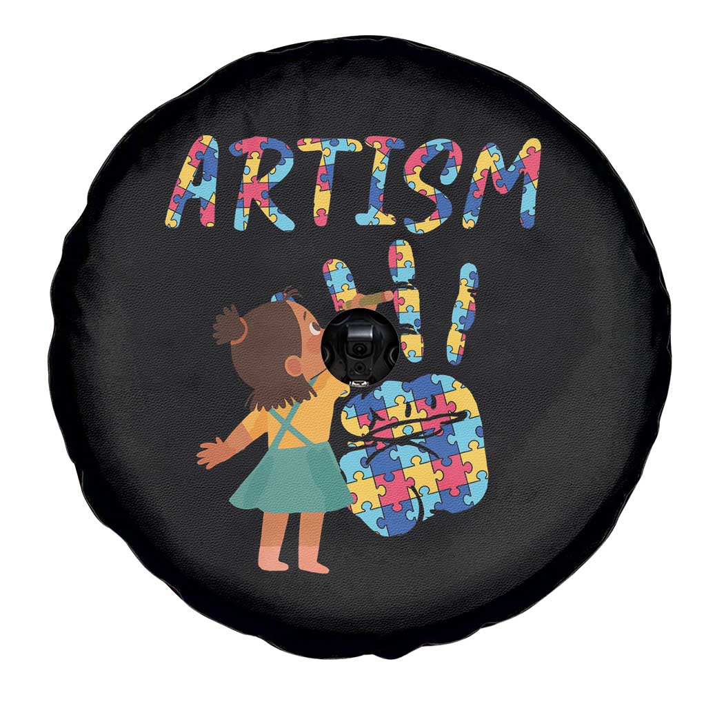 Autism Awareness Spare Tire Cover Artism Puzzle Girls Women Artist Autistic