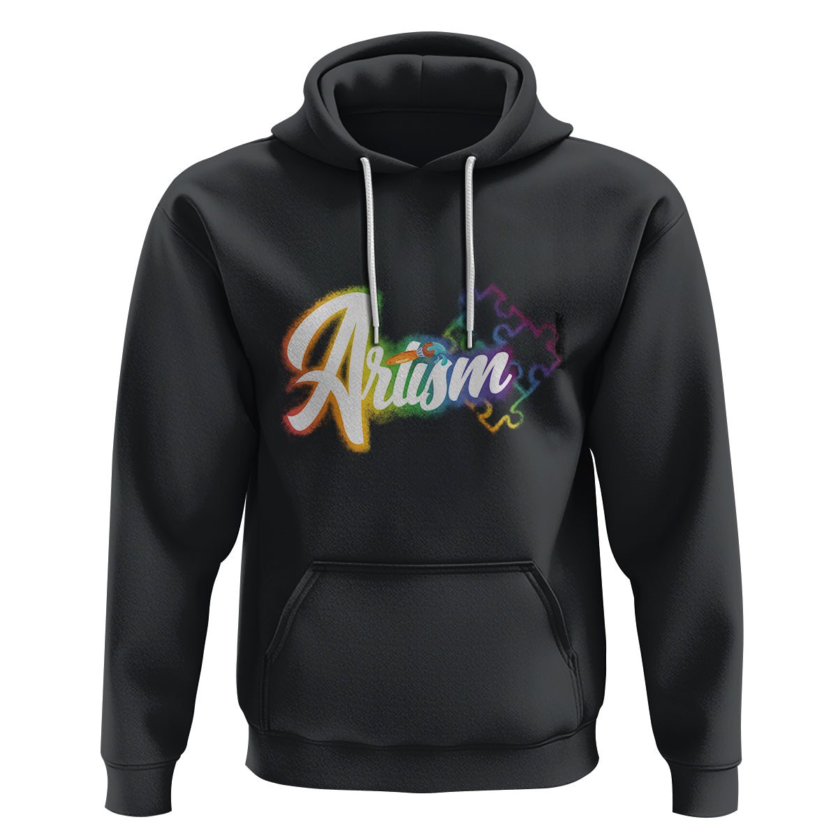 Autism Awareness Hoodie Artism Artist Autistic Rainbow Puzzle Aesthetic - Wonder Print Shop