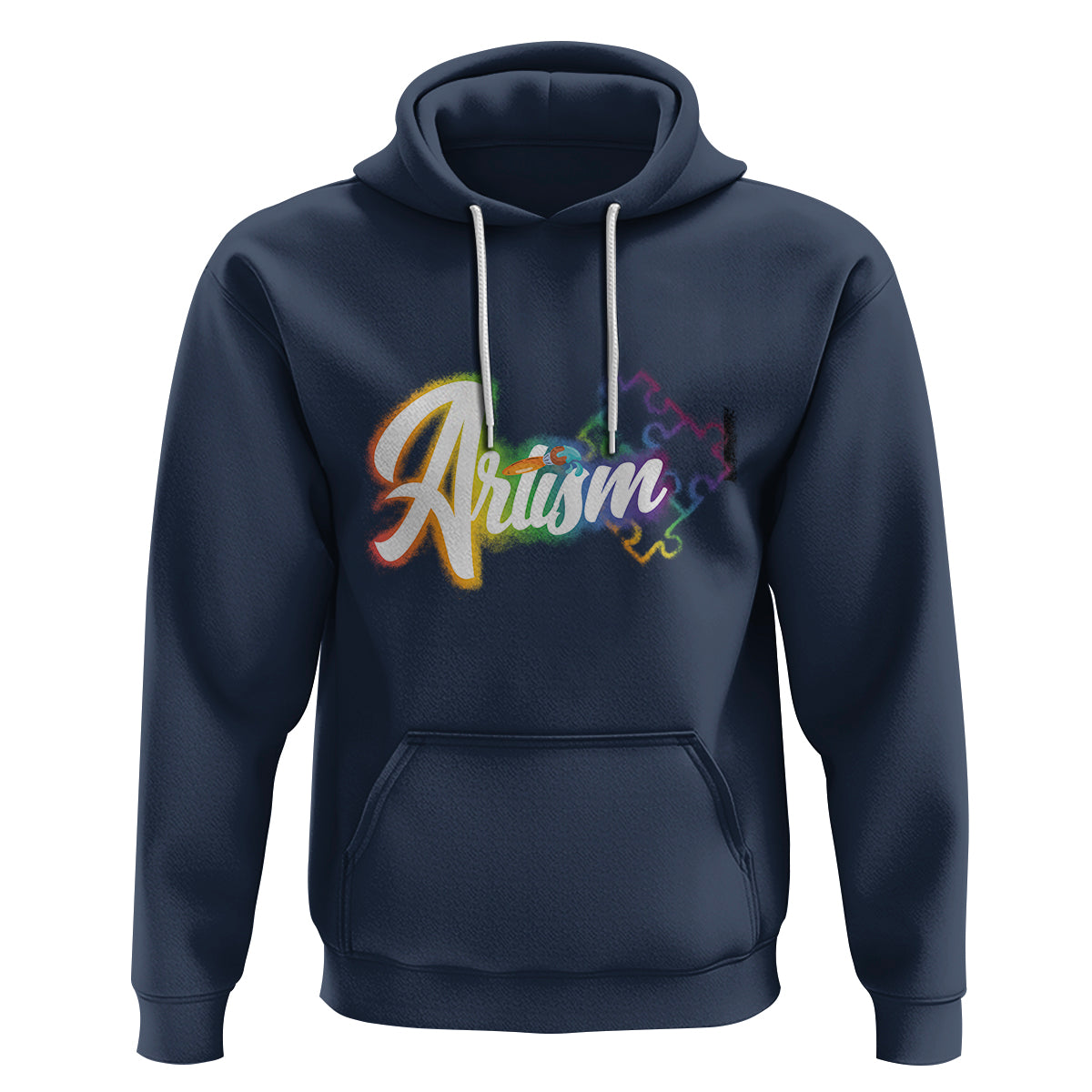Autism Awareness Hoodie Artism Artist Autistic Rainbow Puzzle Aesthetic - Wonder Print Shop