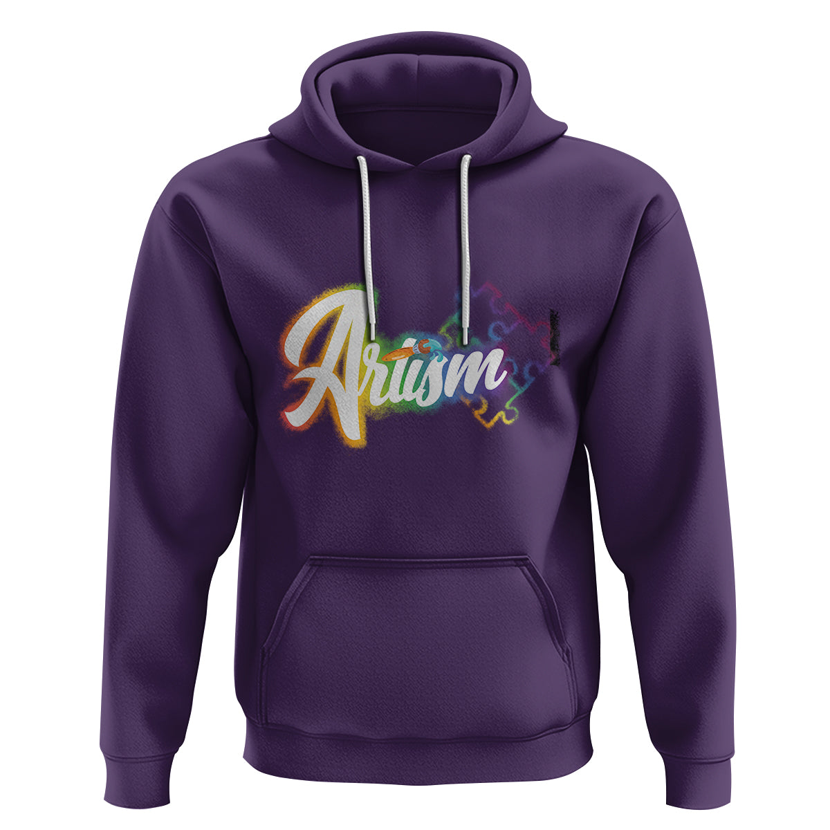 Autism Awareness Hoodie Artism Artist Autistic Rainbow Puzzle Aesthetic - Wonder Print Shop