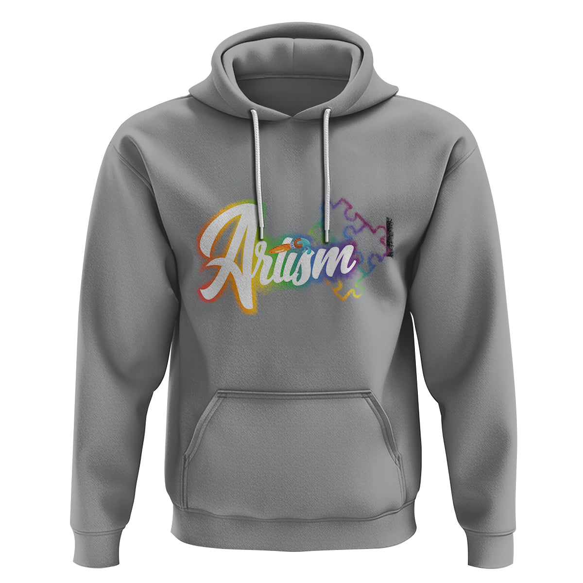 Autism Awareness Hoodie Artism Artist Autistic Rainbow Puzzle Aesthetic - Wonder Print Shop