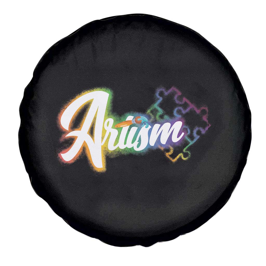Autism Awareness Spare Tire Cover Artism Artist Autistic Rainbow Puzzle Aesthetic