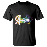 Autism Awareness T Shirt Artism Artist Autistic Rainbow Puzzle Aesthetic - Wonder Print Shop