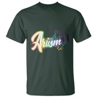 Autism Awareness T Shirt Artism Artist Autistic Rainbow Puzzle Aesthetic - Wonder Print Shop