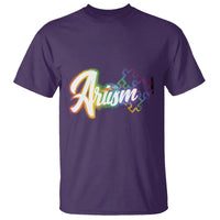 Autism Awareness T Shirt Artism Artist Autistic Rainbow Puzzle Aesthetic - Wonder Print Shop