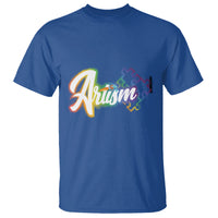 Autism Awareness T Shirt Artism Artist Autistic Rainbow Puzzle Aesthetic - Wonder Print Shop