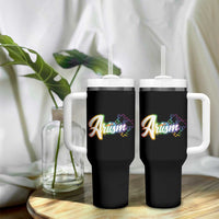 Autism Awareness Tumbler With Handle Artism Artist Autistic Rainbow Puzzle Aesthetic