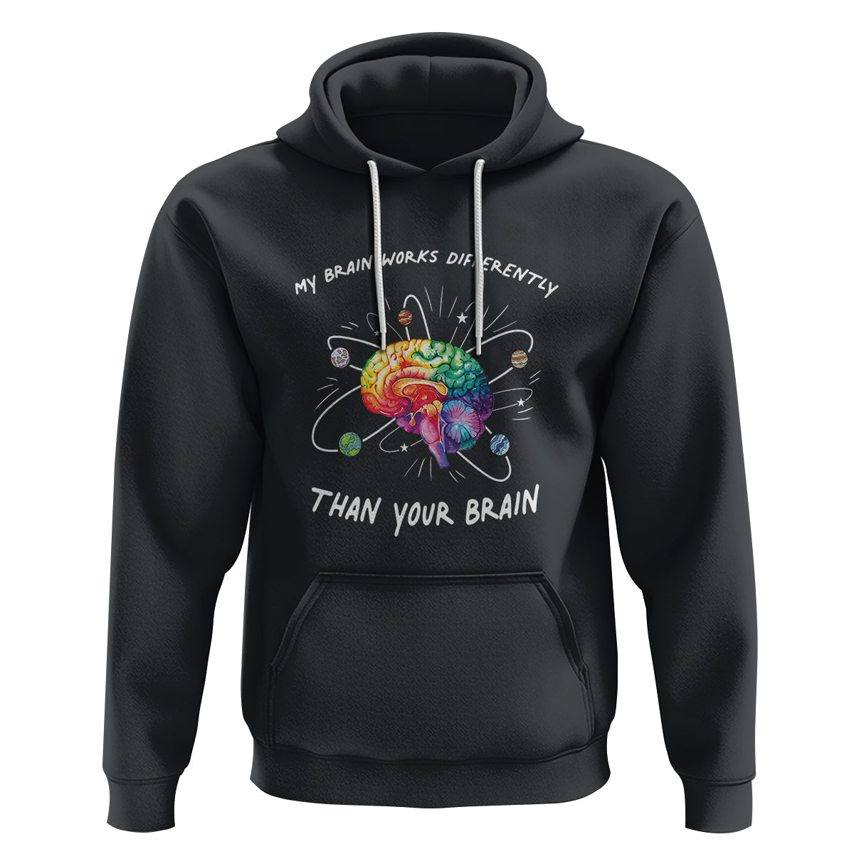 Autism Awareness Hoodie My Brain Works Differently Than Your Brain - Wonder Print Shop