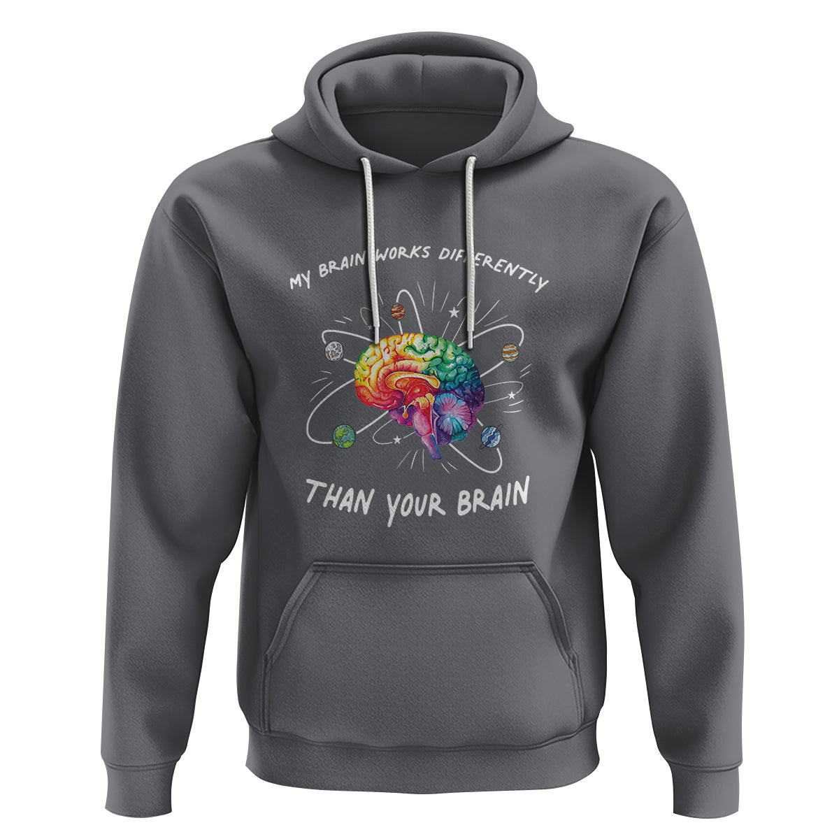 Autism Awareness Hoodie My Brain Works Differently Than Your Brain - Wonder Print Shop