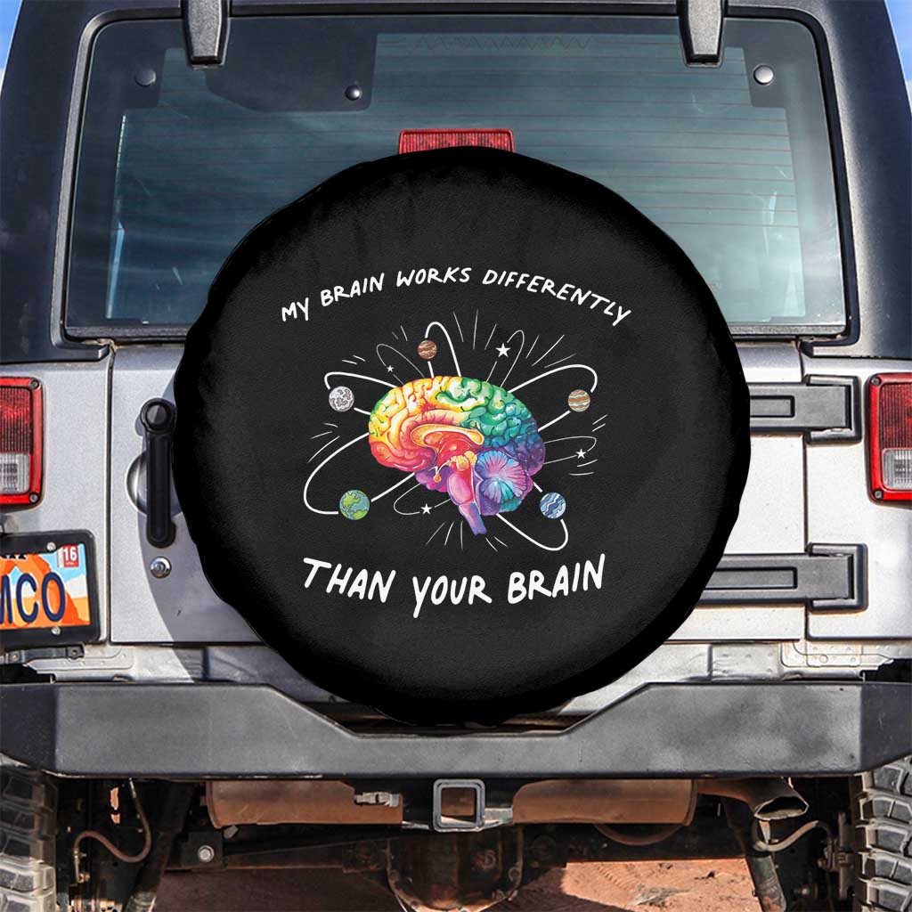 Autism Awareness Spare Tire Cover My Brain Works Differently Than Your Brain