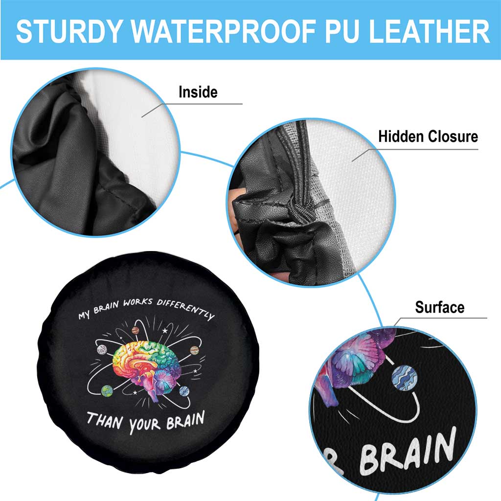 Autism Awareness Spare Tire Cover My Brain Works Differently Than Your Brain