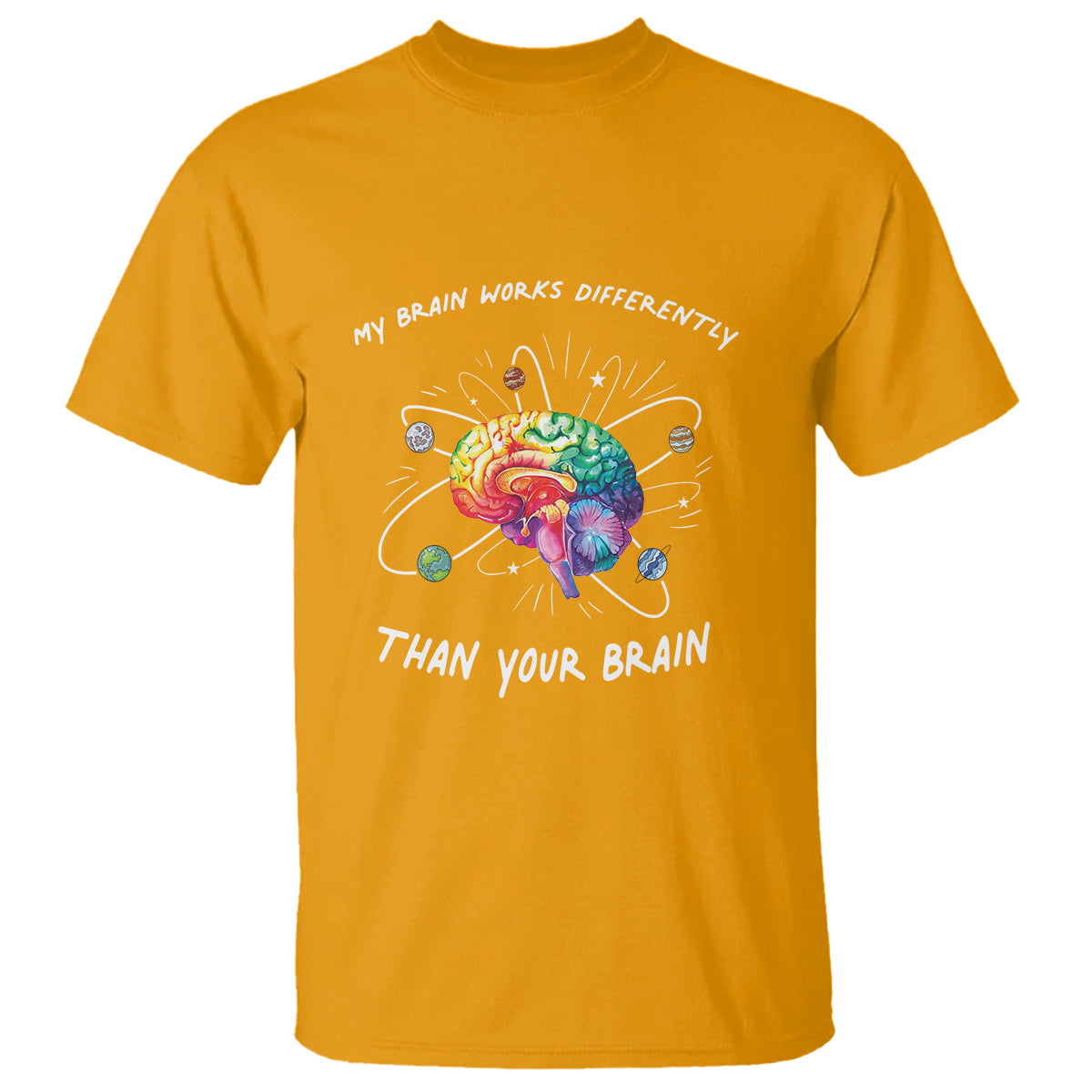 Autism Awareness T Shirt My Brain Works Differently Than Your Brain - Wonder Print Shop