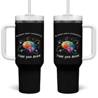 Autism Awareness Tumbler With Handle My Brain Works Differently Than Your Brain