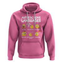 Autism Awareness Hoodie Autistic Love Languages Cute Chick - Wonder Print Shop