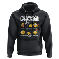 Autism Awareness Hoodie Autistic Love Languages Cute Chick - Wonder Print Shop