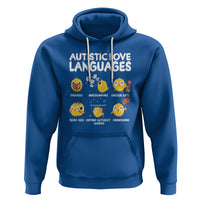 Autism Awareness Hoodie Autistic Love Languages Cute Chick - Wonder Print Shop