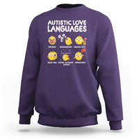 Autism Awareness Sweatshirt Autistic Love Languages Cute Chick - Wonder Print Shop
